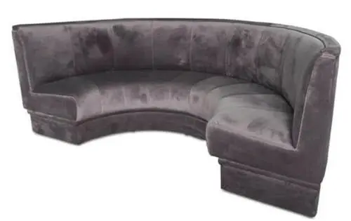 Produktbild: Casa Padrino Luxus Sofa Grau 167 x 83 x H. 94 cm - Halbrundes Samt Sofa - Luxus Möbel