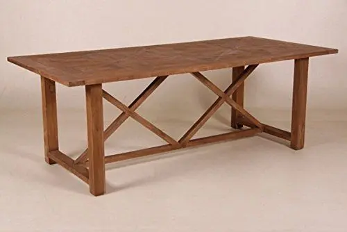 Produktbild: Casa Padrino Teak Esstisch Holzfarben 220 x 100 cm - Landhaus Stil Tisch Teakholz