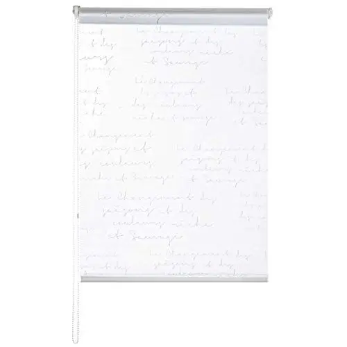 Produktbild: casa pura® Fashion Rollo Calligraphy | Blickdicht & lichtdurchlässig | Klemmrollo für Fenster, auch ohne Bohren anbringbar | 9 Größen (110x150cm)