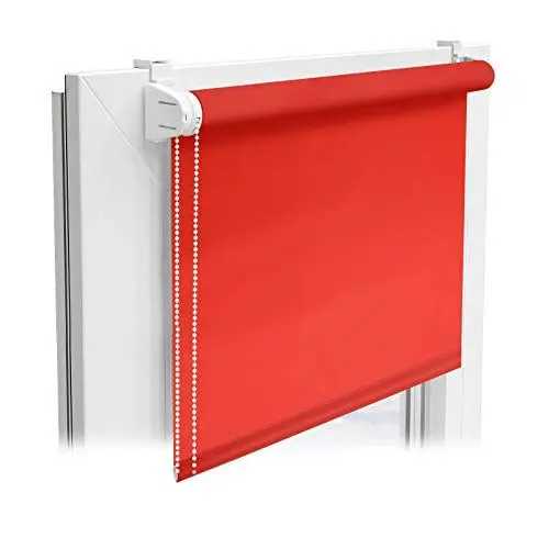 Produktbild: casa pura® Sichtschutzrollo - lichtdurchlässiges Rollo als Sichtschutz am Fenster - Fensterrollo in vielen Größen und Farben | Rot | 120x150cm