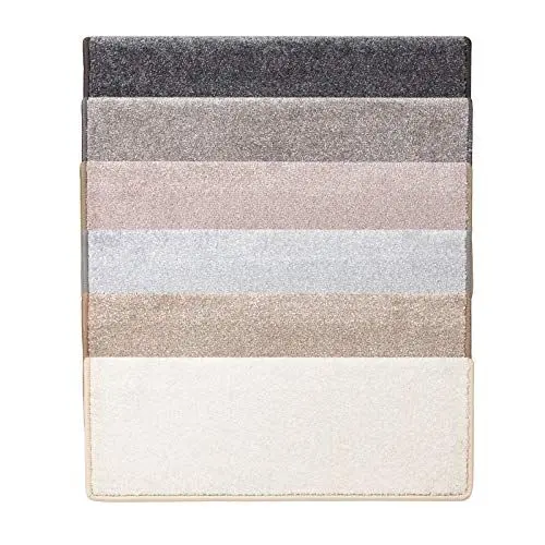 Produktbild: casa pura Stufenmatten innen 1 stück Treppenteppich selbstklebend und antirutsch mit kuschlig weichem Flor | Treppen Teppichstufen gekettelt rechteckig Beige | 65 x 23,5 x 1,3 cm (Sundae)