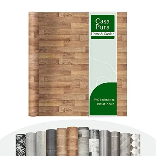 Produktbild: casa pura Vinylboden Meterware in vielen Designs - Holzoptik Fliesenoptik Steinoptik - PVC Bodenbelag - Vinyl Designbelag für Küche, Bad & Wohnbereich (Tobago 2, 200x350 cm)