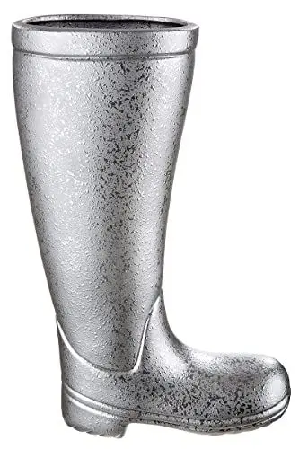 Produktbild: Casablanca Schirmständer Stiefel - Gummistiefel - Regenschirm Ständer - Farbe: Silber Höhe 45 cm