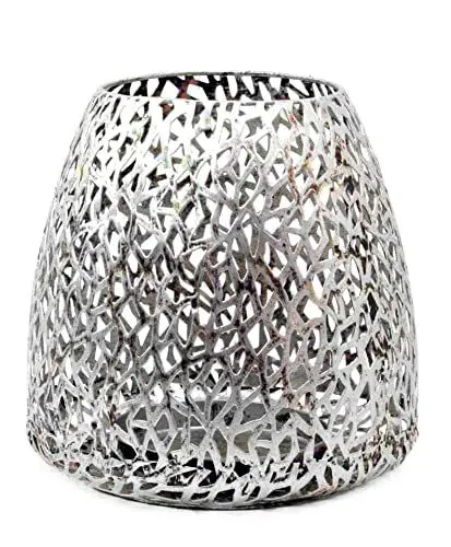 Produktbild: Casablanca Gilde Windlicht Purley aus Metall in der Farbe Antiksilber mit einem Durchmesser von 20cm, 54957