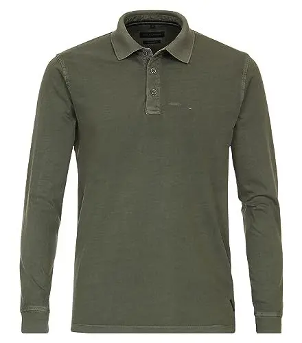 Produktbild: CASAMODA Polo-Shirt Langarm Uni Olive XL