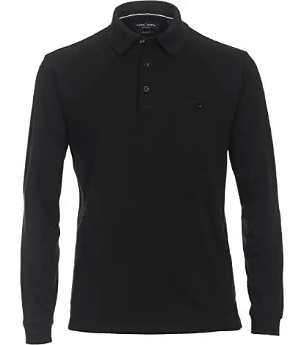 Produktbild: CASAMODA Polo-Shirt Langarm gestreift Schwarz M