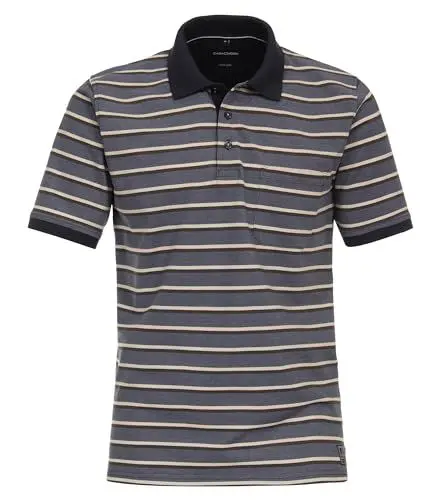 Produktbild: CASAMODA Polo-Shirt gestreift graues Dunkelblau 5XL