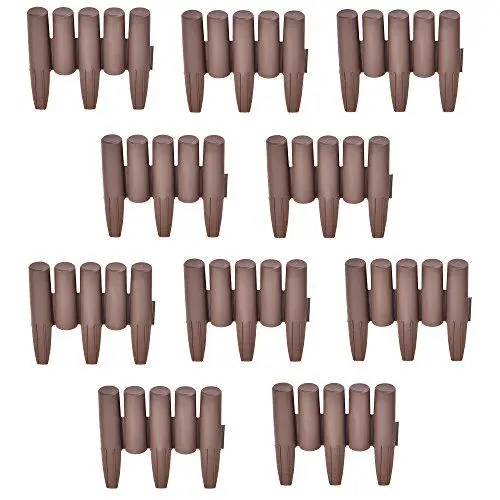Produktbild: casa.pro 60er Set Palisade 'Espot' Braun Länge 1620cm Beetumrandung Rasenkante