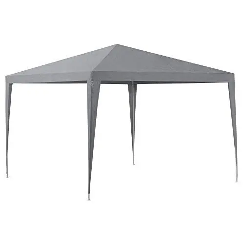Produktbild: casa.pro Pavillon Wedau Gartenpavillon 300 x 300 x 255 cm Partyzelt Camping Pavilon stabil Festivalzelt wasserdicht Dunkelgrau