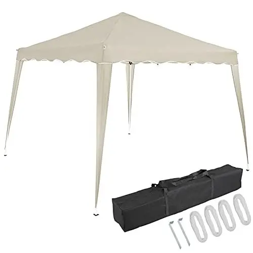 Produktbild: CASARIA® Pavillon Capri 3x3m Pop-Up UV-Schutz 50+ Wasserdicht Winterfest mit Tasche Faltbar Stabil Camping Garten Faltpavillon Partyzelt Creme