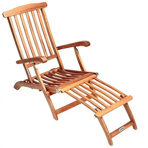 Produktbild: Casaria® Sonnenliege Klappbar Holz Wetterfest Gartenliege Rückenlehne 4-Fach verstellbar Fußteil abnehmbar Liegestuhl Akazie FSC®-Zertifiziert Armlehne Garten Balkon Liege