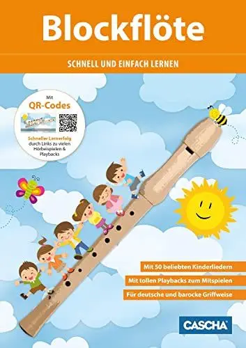 Produktbild: CASCHA Blockflöte - Schnell und einfach lernen + CD: Schneller Lernerfolg durch Hörbeispiele und Playbacks über QR-Codes