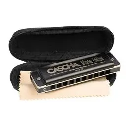 Produktbild: CASCHA HH2058 Master Edition Blues Harmonica, hochwertige Mundharmonika in C-Dur mit Soft Case und Pflegetuch, Blues Organ
