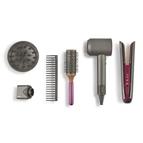 Produktbild: Casdon Dyson Spielzeug - Supersonic & Corrale Deluxe Styling Set - Spielzeug-Glätteisen & Föhn mit echter Funktion - mit interaktiven Lichtern & Geräuschen - für Kinder ab 3 Jahren