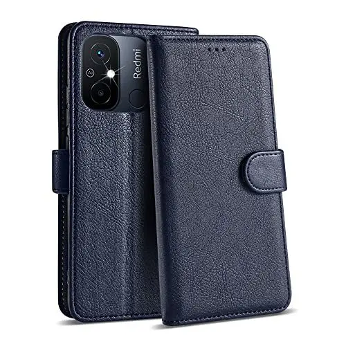Produktbild: Case Collection für Xiaomi Redmi 12C Hülle - Premium Qualität Leder Handyhülle | RFID-Technologie | Klappständer | Geld und Kartenhalter Hüllen | Kompatibel mit Xiaomi 12C Hülle