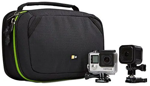 Produktbild: Case Logic KONTRAST Action Cam Case Kameratasche für GoPro etc. (inkl. herausnehmbarem Zubehörfach) schwarz/grün
