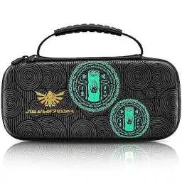 Produktbild: BRHE Case Tasche für Nintendo Switch OLED, Hülle Switch Schutzhüll Reise Tasche mit 10 Spielkartenschlitze, Kompatibel mit Switch Controller Konsolen und Zubehör (Zelda-Schwarz)