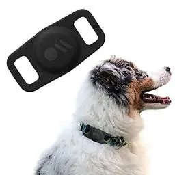 Produktbild: Case-Mate Halterung für Apple Air-Tags Hundehalsband (Kratzfeste Haustierhalsband Hülle | Air-Tag Hundehalsband | Schützende Air-Tag Hülle Hund | Air-Tag Anhänger Hund / Katze) - Schwarz