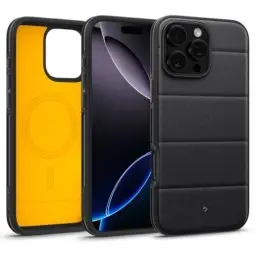 Produktbild: Caseology Athlex Mag für iPhone 16 Pro Hülle Magnetische (Sandstein Textur) Fallschutz in Militärischer Qualität mit Seitlichen Griffmustern iPhone 16 Pro Hülle - Active Black
