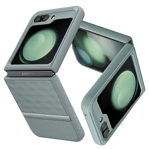 Produktbild: Caseology Parallax für Samsung Galaxy Z Flip 5 Hülle (Air SpaceTechnologie Schutz) TPU + PC Doppelter Schutz Handyhülle für Samsung Z Flip 5 5G - Salbei Grün