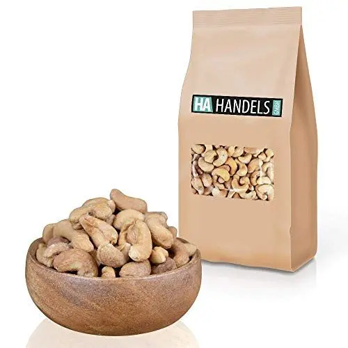 Produktbild: Cashewkerne geröstet und gesalzen ungeschwefelt Cashewnüsse ganze Kerne ungezuckert wiederverschließbare Verpackung 1kg - 5kg (5kg)