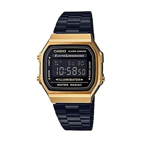 Produktbild: Casio Unisex ErwachseneArmbanduhr Digital Quarz Edelstahl A168WEGB-1BEF