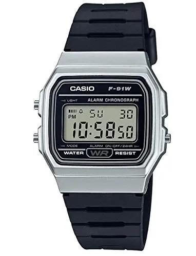 Produktbild: Casio Unisex Erwachsene Armbanduhr Digital Quarz Harz F-91WM-7AEF