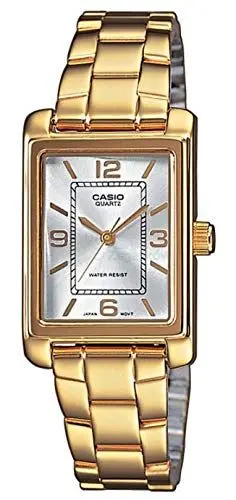 Produktbild: Casio Damen Analog Quarz mit Edelstahl Armbanduhr LTP 1234PG 7A