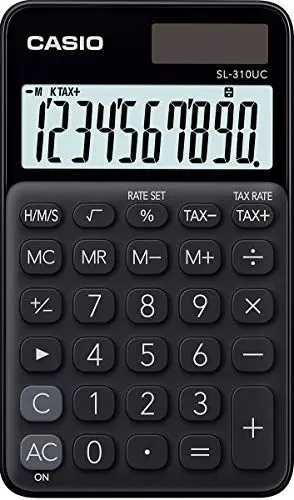 Produktbild: Casio SL-310UC-BK Taschenrechner Schwarz Display