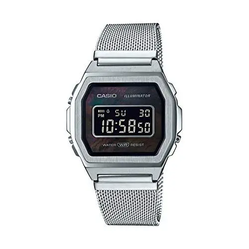 Produktbild: Casio Unisex Digital Quarz Uhr mit Edelstahl Armband A1000M-1BEF