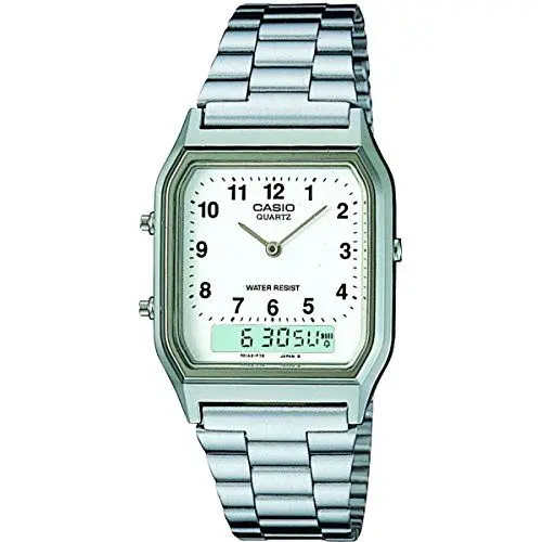 Produktbild: Casio Unisex ErwachseneArmbanduhr Analog-Digital Quarz Edelstahl AQ-230A-7BMQYES