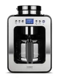 Produktbild: CASO Coffee Compact electronic – Design- Kaffeemaschine mit Mahlwerk, 4 Tassen Kaffee, auch vorgemahlenes Kaffeepulver geeignet, Brüh- & Mahlwerk entnehmbar, LCD-Display, Timer, Warmhaltefunktion