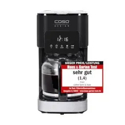 Produktbild: CASO Coffee Taste and Style Kaffeemaschine mit Permanentfilter, 1,5 l, optimale Brühtemperatur 92-96 °C, Tropf-Stopp, optimierter Brühkopf, Edelstahl, 12 Tassen