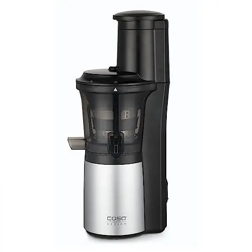 Produktbild: CASO SJW 300 Design Slow Juicer, sanftes und schonendes Entsaften dank niedriger Umdrehungszahl (60 U/min), Bis zu 30% höhere Saftausbeute gegenüber herkömmlichen Entsaftern, leiser 300 Watt Motor