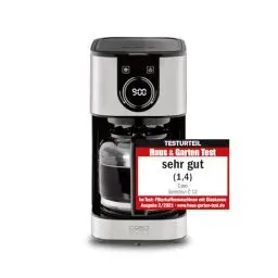 Produktbild: CASO Selection C 12-Kaffeemaschine mit Edelstahlgehäuse für bis zu 12 Tassen Kaffee, Wassertank ca.1,5 Liter mit Wasseranzeige,temperatur von 92 - 96 °C,Mit LED-Uhr und integrierter Timerfunktion