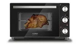 Produktbild: CASO TO 32 Classic - Design Backofen, 32 Liter Garraum, 4 Einschubebenen, 70-230°C, inkl. Pizzastein, 5-fach Funktion: Heißluft, Drehspieß mit Motor, Oberhitze, Unterhitze, Ober- und Unterhitze