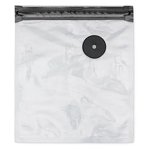 Produktbild: CASO Vacu ZIP-Bags 20x23 cm, 20 Beutel, SousVide geeignet, BPA Frei, mit 150 µm besonders stark, reißfest, wiederverwendbar, für CASO (Hand)-Vakuumierer mit ZIP-Adapter, inkl. Food Manager Sticker