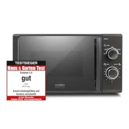 Produktbild: CASO | M20 EASY Mikrowelle | Testsieger, einfache Bedienung, 20 L Garraum, 700 Watt Leistung, Drehteller Ø 25,5cm, 2 Auftauprogramme, anthrazit, Schwarz