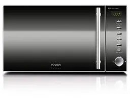 Produktbild: CASO | M20 electronic Mikrowelle | einfache Bedienung, Sound abstellbar, 20 L Garraum, 800 Watt, Drehteller Ø 24,5cm, Design Edelstahl, verspiegelt
