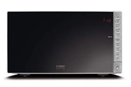 Produktbild: CASO | SMG20 2-in-1 Mikrowelle mit Grill | 800 W, 1000 W Grill, 20 L, 2 Kombiprogramme + 8 Koch-Programme, Design Edelstahl gebürstet, verspiegelt