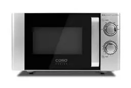 Produktbild: Caso M 20 Ecostyle Pro Mikrowelle, einfache Bedienung, 20 L Garraum, 800 Watt Leistung, Drehteller 3311, Silber, Schwarz