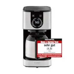 Produktbild: Caso Selection C10- Testurteil Sehr Gut, Thermo Kaffeemaschine mit 1,2 L Thermoskanne, Timer, aus Edelstahl mit Permanentfilter für 10 Tassen, Edelstahl, Schwarz