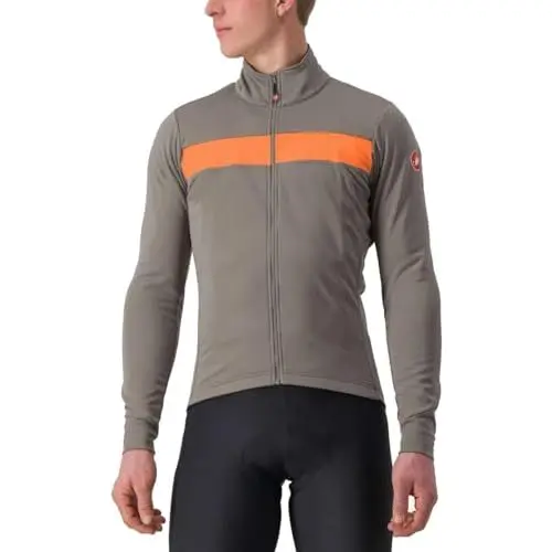 Produktbild: CASTELLI 4521503-064 RADDOPPIA 3 JKT Jacket Herren NICKEL GRAY/RED ORANGE Größe M