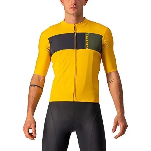 Produktbild: CASTELLI 4522023-731 PROLOGO 7 JERSEY Sweatshirt Men's Safran/hellschwarz-militärische G. L