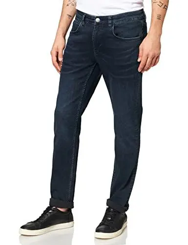 Produktbild: CASUAL FRIDAY CFRY Jeans - Ultraflex Herren Jeans Hose Denim Slim Fit, Größe:W28/32, Farbe:Denim Blue Black (200443)