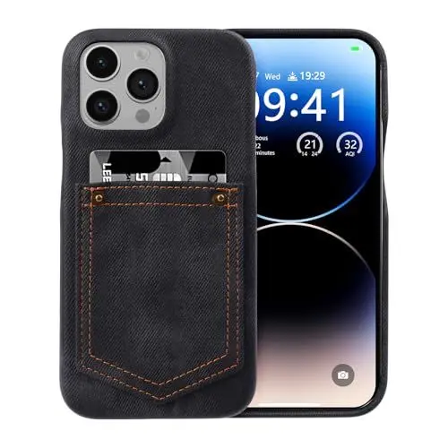 Produktbild: CasurvivePro Harte Handyhülle für Samsung A24 4G,Mit Kartenclip-Telefonhülle,Personalisierte Handyhülle,Geeignet für Frauenamen、Mädchen、Einfache Handyhülle – Schwarz