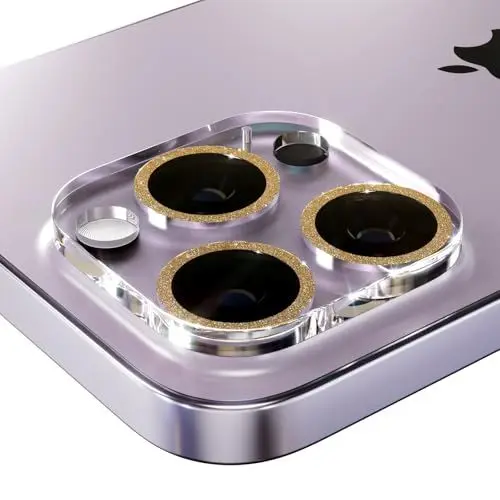 Produktbild: CasurvivePro Kompatibel Mit iPhone 16 Pro/iPhone 16 Pro Max, Fein Funkelnder Diamant-Objektivschutz, Kratzfest, Keine Blasen, Hd-Kamera-Displayschutz Aus GehäRtetem Metallglas, ZubehöR – Blau