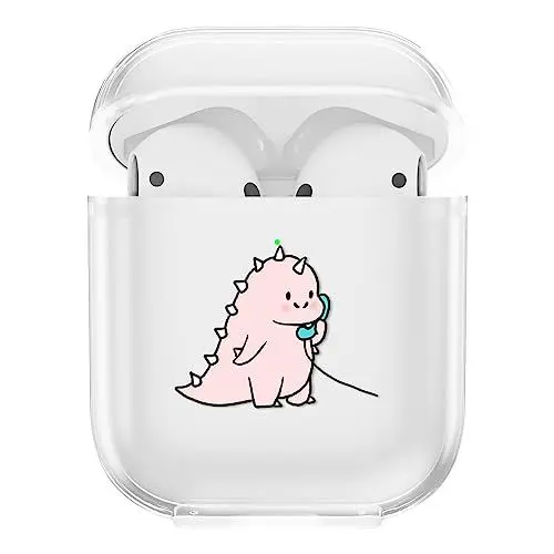 Produktbild: CasurvivePro Kopfhörer-Hüllen für AirPods 2 & 1 Hüllen, transparente TPU-Hüllen mit niedlichem Muster, Apple AirPods 2nd Gen 1st Ladehüllen Hüllen