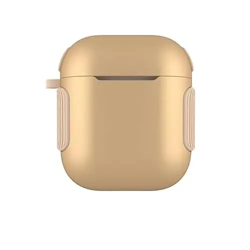 Produktbild: CasurvivePro Kopfhörer-Hüllen für AirPods Hülle, PC + Silikon, 2-in-1 einfarbige Hüllen mit Karabiner, Apple AirPods 2. Generation, 1. Ladehülle
