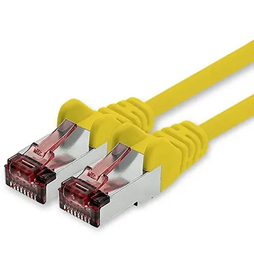 Produktbild: Cat6 Netzwerkkabel 1m gelb Ethernetkabel Lankabel Cat6 Lan Netzwerk Kabel Sftp Pimf Patchkabel 1000 Mbit s